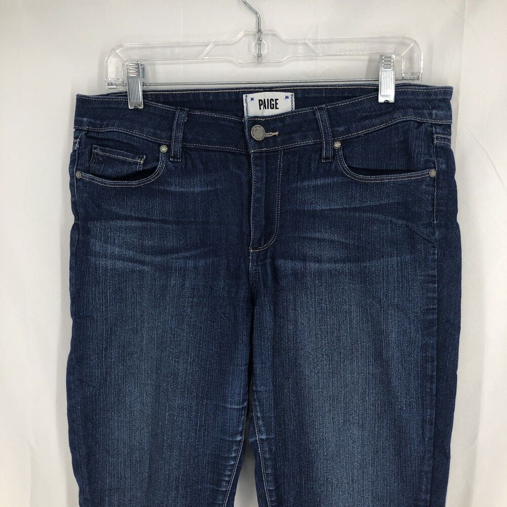 Paige Verdugo Ultra Skinny Mid Rise Stretch Denim Blue Jeans 31 (34x31) USA